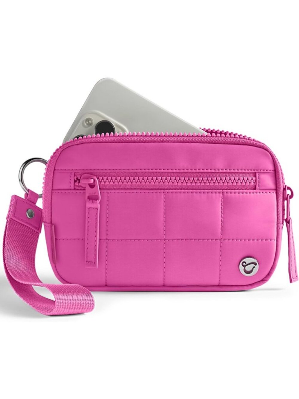 Quilted RFID Blocking Wallet & Card Holder, Small Zipper Wristlet for Travel